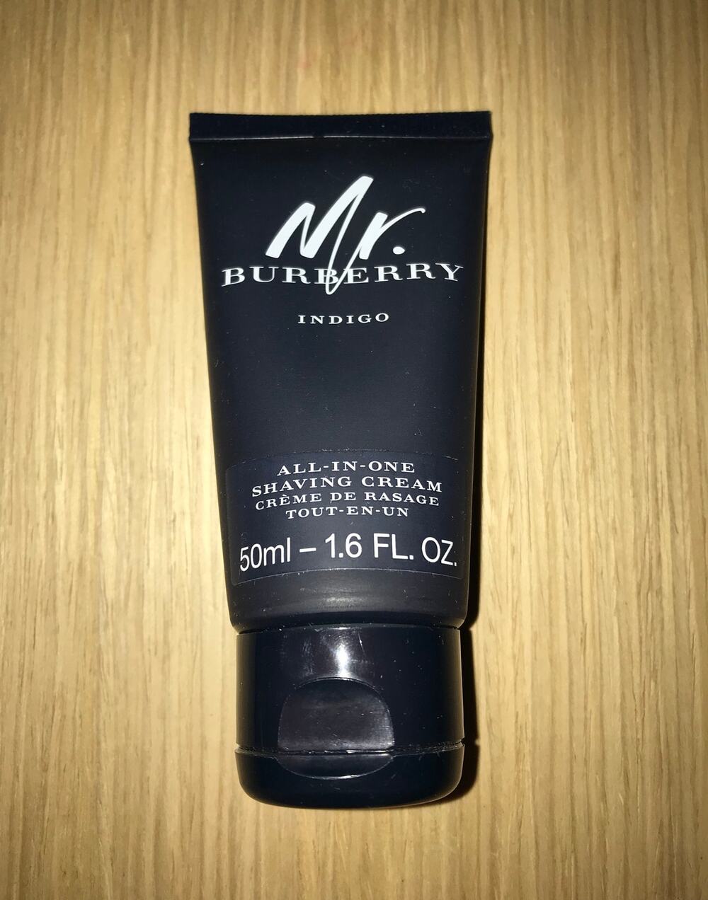 Mr. Burberry Indigo All in One Shaving Cream 50ml - 1.6 fl oz NEW